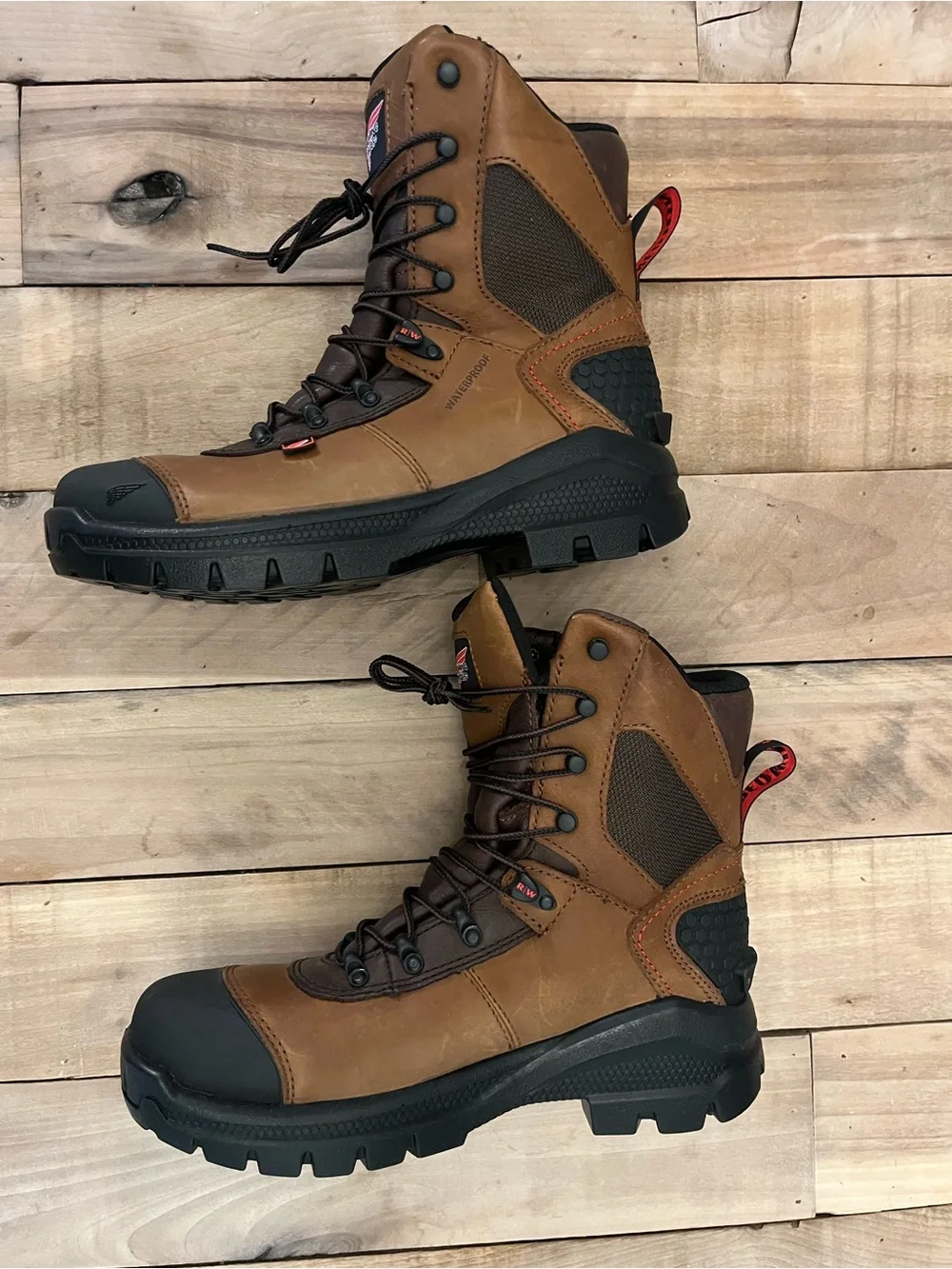Red Wing 2438 Men’s Brown Leather Waterproof Work Boots Size 7